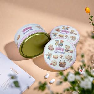 재고 있음 캔디 쿠키 눈송이 파삭 파삭 한 포장 금속 상자 보관 통 양철판 만화 모양의 선물을주는 철 금속 캔 - Product Image 2