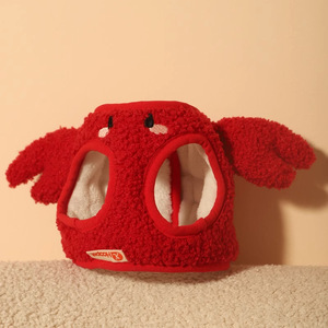 Dog Clothes Crab Design <b>Small</b> Pet Winter Coat With Leash Chest Strap Funny Style Thick Cotton Padded - Product Image 1