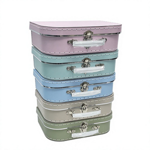Fragrant Taro Purple Solid Color Retro Paper Suitcase <b>Lock</b> Flap Gift Storage <b>Box</b>, Children's Souvenir Packaging <b>Box</b> - Product Image 5