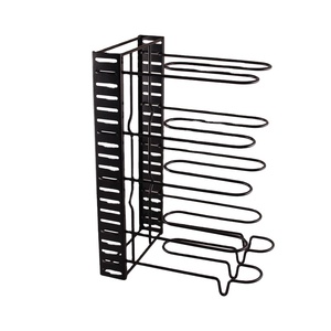 Vendita calda <span class=keywords><strong>a</strong></span> 5 strati porta vaschetta in metallo resistente in acciaio Organizer Rack ripiano pieghevole pentola per l'organizzazione di mobili da <span class=keywords><strong>cucina</strong></span> - Product Image 3