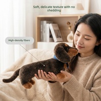 Ensemble de jouets en peluche réalistes Teckel, Adorable chien long en peluche super doux, Anti-stress, Cadeau de confort pour enfants, Garçons et Filles