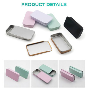 Caja de lata de embalaje de Metal <span class=keywords><strong>rosa</strong></span> de tamaño pequeño de 30ml para cajones rectangulares cosméticos Sqrare contenedor de Metal tarro lata - Product Image 3
