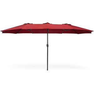 Double Sided Mercato Patio Ombrello Esterno 15 Piedi di Alluminio <span class=keywords><strong>Giardino</strong></span> Doppia Sole Baldacchino con Manovella - Product Image 2