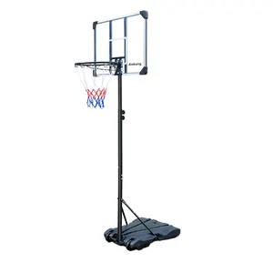 IUNNDS篮球架，高度可调篮球球门系统28英寸青少年室内室外篮板