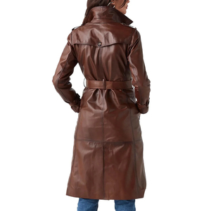 Abrigos de Cuero Genuino para Hombre, Estilo Nuevo, Personalizados, Tallas Grandes, Largo Regular, Color Personalizado, Cierre de Botones, Abrigos de Cuero para Mujer - Product Image 5