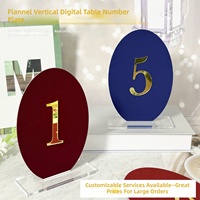 Cartes de table ovales les plus vendues, avec base en acrylique transparente, idéales pour décorer les tables lors de mariages et d'événements.