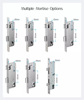 Serrures intelligentes multipoints connectées en Wi-Fi pour portes coulissantes en verre et à cadre en aluminium, corps de serrure multipoints en acier inoxydable pour