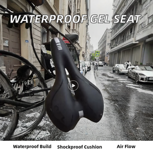 <span class=keywords><strong>Selle</strong></span> de vélo en cuir respirante avec absorption des chocs, imperméable et ventilée, unisexe pour adultes, pour VTT - Product Image 4