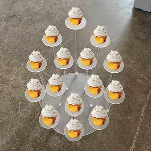 Support acrylique pour gâteau Cupcake présentoir à Cupcake de qualité alimentaire pour décoration de buffet de fête de mariage - Product Image 4