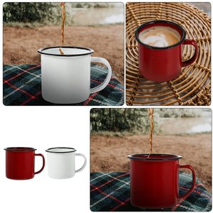Nom d'anniversaire capacité personnalisée 350ml acier voyage café boisson tasse réutilisable café Buffalo lait émail tasse - Product Image 5