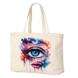 Sac fourre-tout en toile de coton personnalisé OEM/ODM, écologique, réutilisable, grand format, uni, grande capacité, à bas prix - Product Image 3