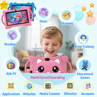 Tablet PC Android 12 7 Inci untuk Anak-Anak dengan Baterai 3000MAH & Resolusi 1024x600 MTK Quad Core untuk Pembelajaran Elektronik yang Efektif