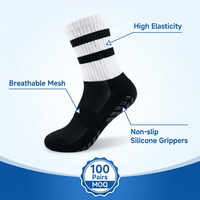 Chaussettes de sport antidérapantes pour le football, chaussettes de compression athlétiques antidérapantes pour hommes et femmes, yoga, basketball, automne