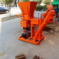 Machine à fabriquer des briques de terre-ciment à emboîtement diesel de petite taille QT2-25 à bas prix à vendre
