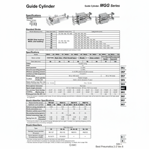 MGGLB40-250 de vérin de guidage pneumatique SMC - Product Image 1