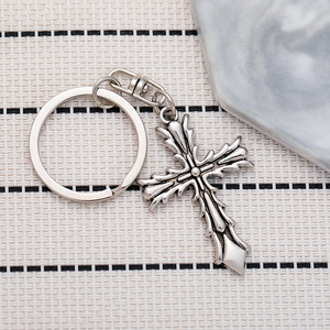 Hip Hop Cruz Jesus Pingente Chaveiro Para Mulheres Homens Crucifixo Estético Chaveiro Croix Místico Presente Jóias Charme Keyring - Product Image 4