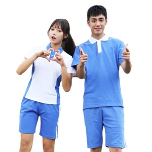 Camiseta Polo de Manga Corta Estilo Película Left Ear, Blanca con Cuello Azul, Uniforme Escolar para Mujer, Uniforme de Estudiante, Tallas SMLXL2XL3XL - Product Image 5