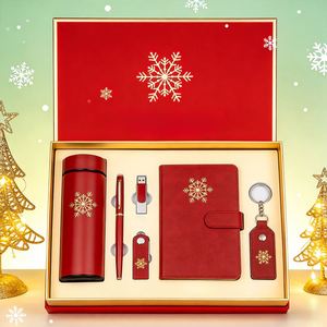 Custom Logo Christmas & New Year Employee Promotional PU Leather Office <b>Gift</b> <b>Set</b> with Personalization - Product Image 4