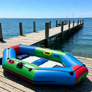 Bateau de sauvetage gonflable en PVC autoportant, résistant <span class=keywords><strong>à</strong></span> l'usure et antidérapant, pour opérations de rafting et de dérive, léger, 3 personnes - Product Image 3