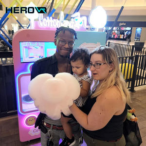 HEROVR Máquina de algodón de azúcar dulce Máquina expendedora móvil multilingüe en centro comercial - Product Image 1