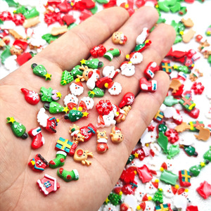 Décorations de Noël pour ongles : Bonhomme de neige, Père Noël, renne en résine – Accessoires de bijoux DIY pour manucure - Product Image 3