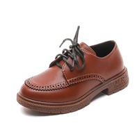 Chaussures en cuir PU pour enfants en gros – Nouveaux mocassins coréens noirs style britannique classique pour l'école et les spectacles – Collection automne