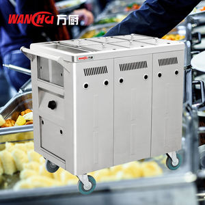 Extérieur Mobile Restaurant Buffet Fast Food Affichage Réchauffeur Vitrine Chariot Acier Inoxydable Buffet Bain Marie Usine - Product Image 4