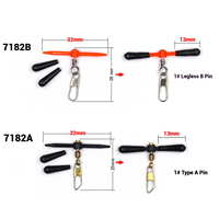 Verwicklungsfreier Doppelkopf-T-Form-Angelwirbel mit Schnappverbinder, Modell 7182A 7182B