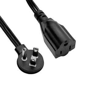 كابل طاقة تأريضي ثلاثي الأقطاب <span class=keywords><strong>10</strong></span> أمبير بقابس مسطح أمريكي NEMA 5-15P إلى 5-15R سلك تمديد - Product Image 2