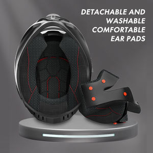 Casco <span class=keywords><strong>de</strong></span> motocicleta <span class=keywords><strong>de</strong></span> cara completa ABS profesional, visera doble, diseño ligero ventilado para todas las estaciones, nueva condición aprobada por DOT - Product Image 6