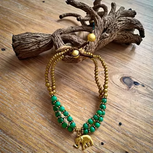 Bracelet Femme Style Ethnique Rétro Népalais Tissé Tibétain Argent Pierre Naturelle Créatif Cloche Style Ancien Népal - Product Image 4