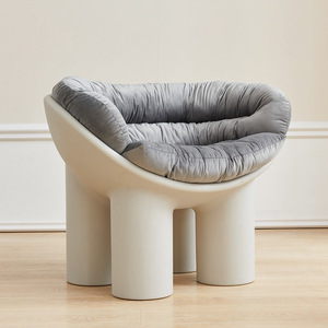 เก้าอี้พักผ่อนทรงขาช้างพลาสติกทันสมัย สำหรับห้องนั่งเล่น ห้องนอน ดีไซน์สบายๆ พร้อมพนักพิง ออกแบบปลอดภัย ยอดนิยมบนอินเทอร์เน็ต สไตล์ตกแต่งบ้าน - Product Image 3