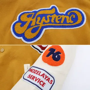 Chaqueta Varsity LAYENNE de Alta Calidad con Mangas Bordadas, Chaqueta de Béisbol Personalizada con Letras Bordadas, Chaqueta Unisex Estilo Y2K - Product Image 6