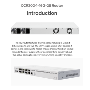 Ikroroik CCR2004-16G-2S + igC 16 Gigabit <span class=keywords><strong>2</strong></span> Gigabit ORT ptical ORT Mart outer CCR2004-16G-2S exterior + PC - Product Image 6