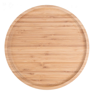 เขียงไม้ไผ่ทรงกลมน้ำมันสำหรับใช้ในครัวเรือน - Product Image 1