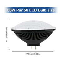 Usine 500W par 56 remplacement led par lumière de scène 36W 40W 110lm/w par56 led ampoule dimmable