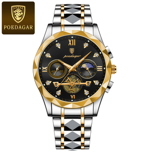 Montres pour hommes POEDAGAR 996, marque tendance, haut de gamme, dernier modèle, prix d'usine <span class=keywords><strong>pas</strong></span> <span class=keywords><strong>cher</strong></span>, design populaire, meilleur prix, quartz, bracelet en acier inoxydable - Product Image 2