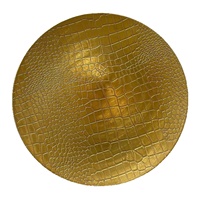 Assiette de présentation exclusive pour le commerce extérieur, motif crocodile texturé, style américain, pour banquets et mariages