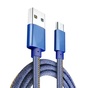 fabric braided fast and original phone charger with usb cable phone charger leads fast charging mobile data line