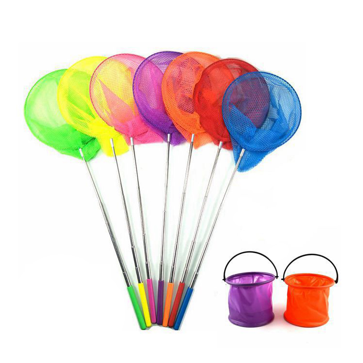 Выдвижная уличная сеть для стрекозы, бабочки, нейлоновая сетка, насекомые, поймать рыбу, телескопическая удочка из нержавеющей стали для детей