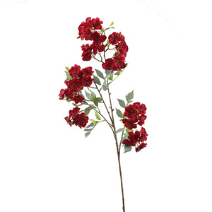 Fleurs artificielles en soie, bégonia, aménagement paysager de jardin, style moderne fait main, décoration de salle de mariage, vitrine - Product Image 5