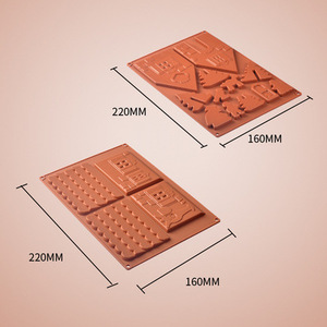 Hot Selling House Shape Baking Craft Silicone Christmas Cake Mold <strong>Gingerbread</strong> House <strong>Kit</strong> - Product Image 6