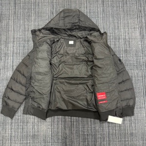 Chaqueta Acolchada con Capucha para Hombre, Abrigo de Invierno a Prueba de Viento, Color Sólido, Ropa Exterior Informal, Relleno de Poliéster, Corte Regular - Product Image 6