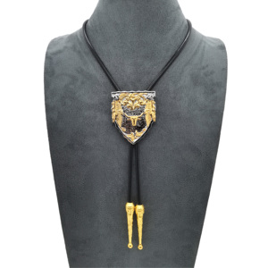 Collier en <span class=keywords><strong>cuir</strong></span> avec tête de cheval, sabots de cheval, fer, style campagnard, accessoires de mode, cravate polo - Product Image 4
