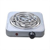 Plaque chauffante électrique portable en acier inoxydable 1000W à brûleur unique avec contrôle de température multifonction et nettoyage facile pour