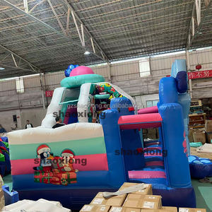 Château <span class=keywords><strong>gonflable</strong></span> commercial d'extérieur pour enfants, thème Bluey, avec toboggan et zone de saut - Product Image 5