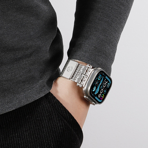 <span class=keywords><strong>Bracelet</strong></span> de montre en acier inoxydable à boucle magnétique milanaise de luxe pour <span class=keywords><strong>Apple</strong></span> IWatch S10 9 8 7 Ultra 45mm 49mm 46mm <span class=keywords><strong>Bracelet</strong></span> - Product Image 4