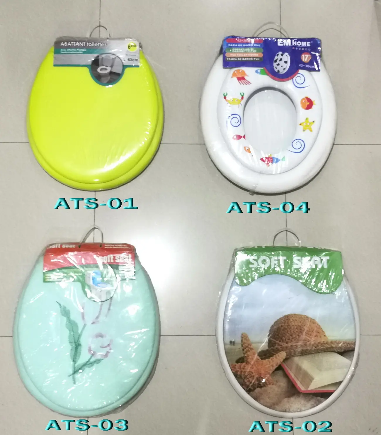Soft toilet seat cover,printed design