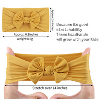 Bandeaux pour Bébé Fille Doux et Élastiques Grande Taille, Accessoires Cheveux Noués Couleur Unie pour Filles Printemps-Été