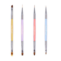 Nouveau produit Nail Art Pinceaux Liner Set Double End French Pen Kit Stickers Brush Set Two Way Nail Brushes Set